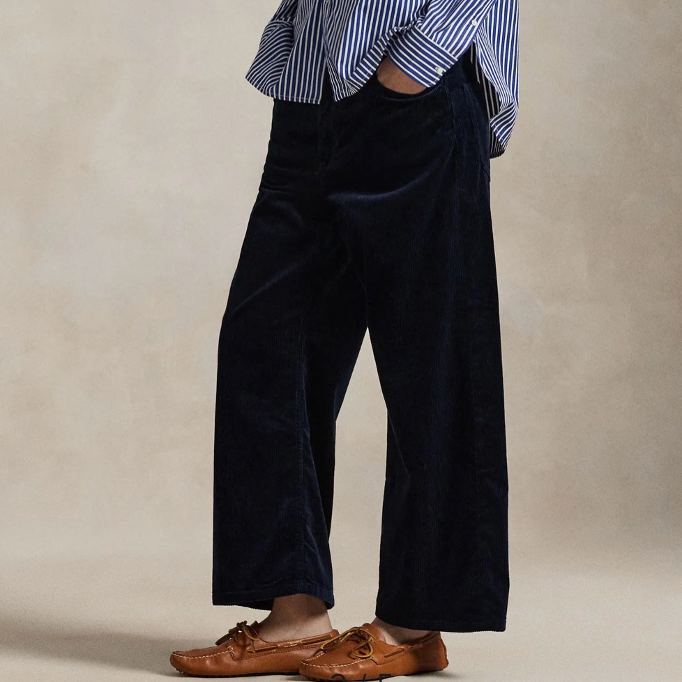 Nwt Polo Ralph Lauren Wide Leg Crop Corduroy Pants